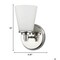 Homeroots 10 x 6.25 x 6.5 in. Conti 1-Light Polished Nickel Sconce with Etched Glass Shade 398740 - alternate 3